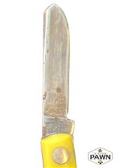 Vintage Case 33044 5-Dot Yellow Delrin 3-Blade Medium Stockman Knife c. 1975